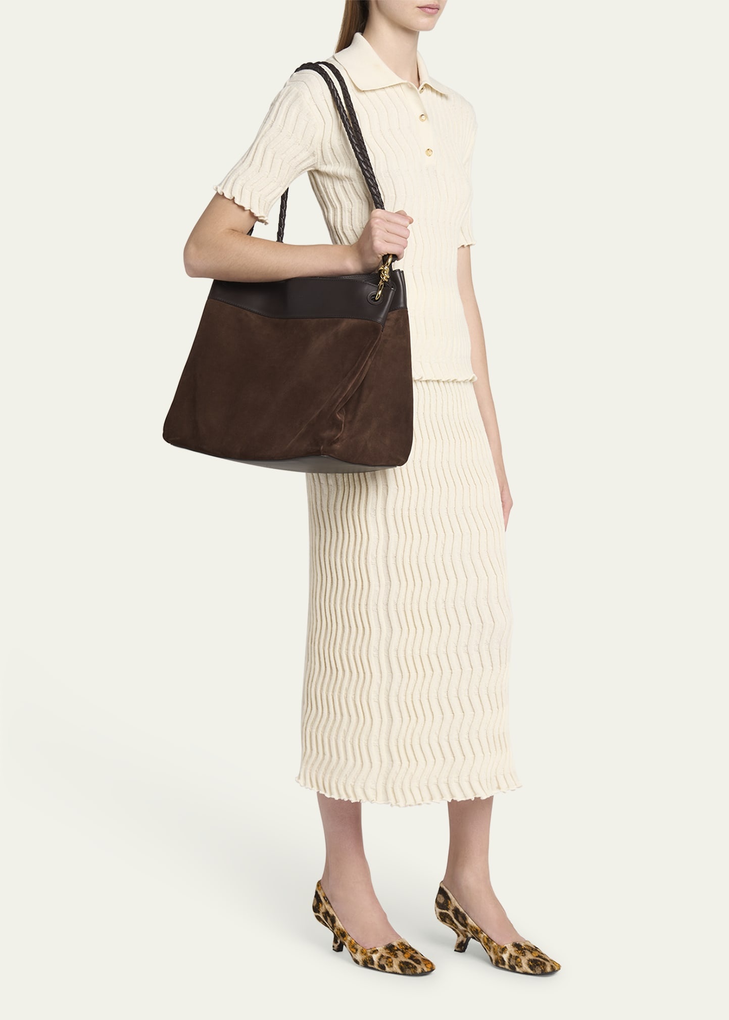 Parachute Maxi Suede Shoulder Bag - 5
