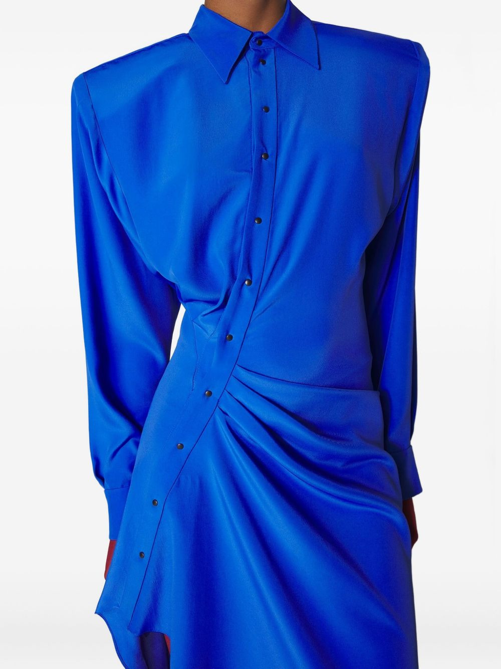 padded-shoulder asymmetrical dress - 5