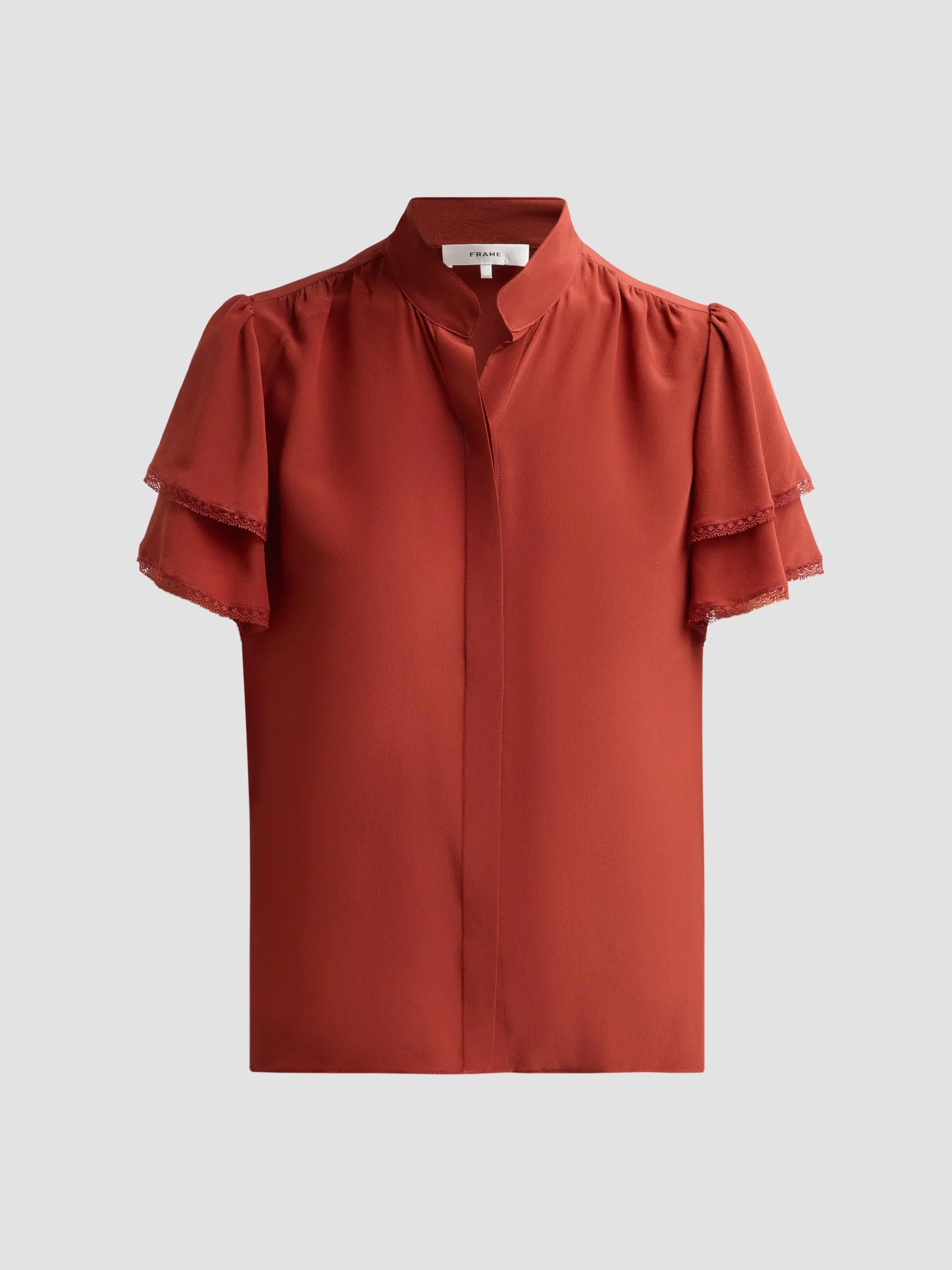 Women's Arcadia Silk Short-Sleeve Top - Paprika - 1