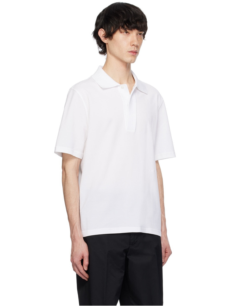 White Spread Collar Polo 2