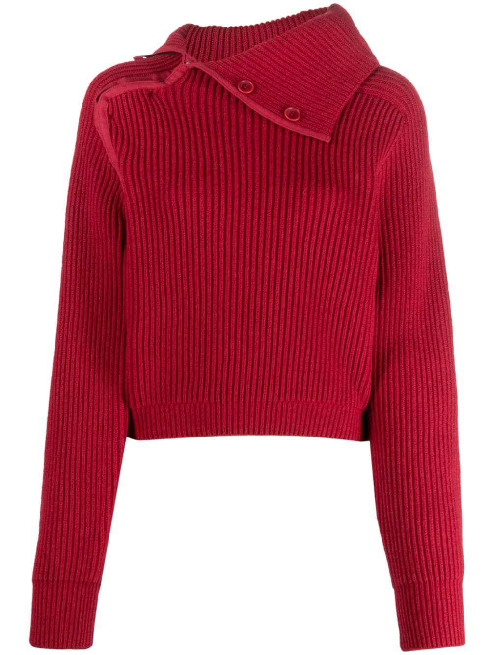 Vega asymmetric wool-blend jumper - 1