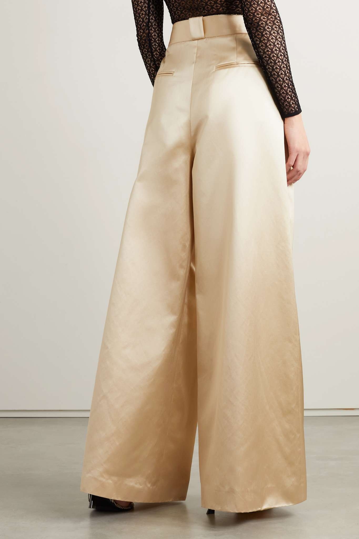 Rico pleated twill wide-leg pants - 4