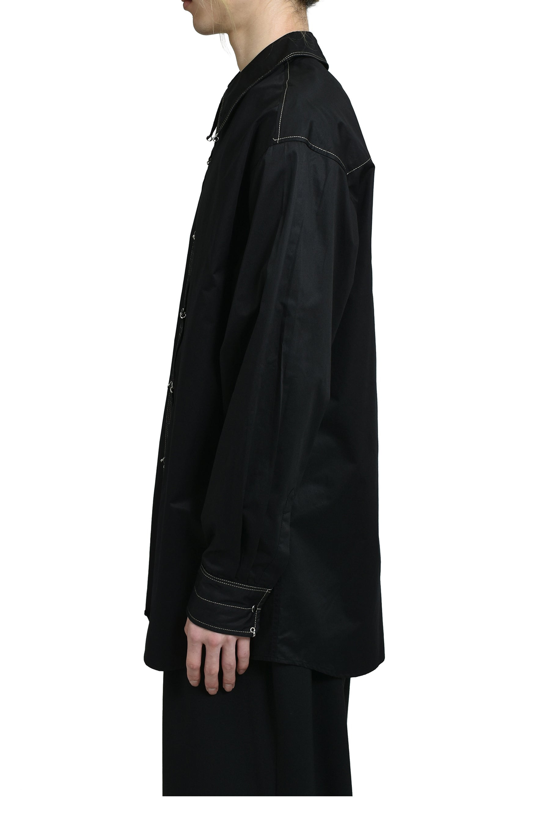 EMBELLISHED METAL SHIRT / BLK - 3