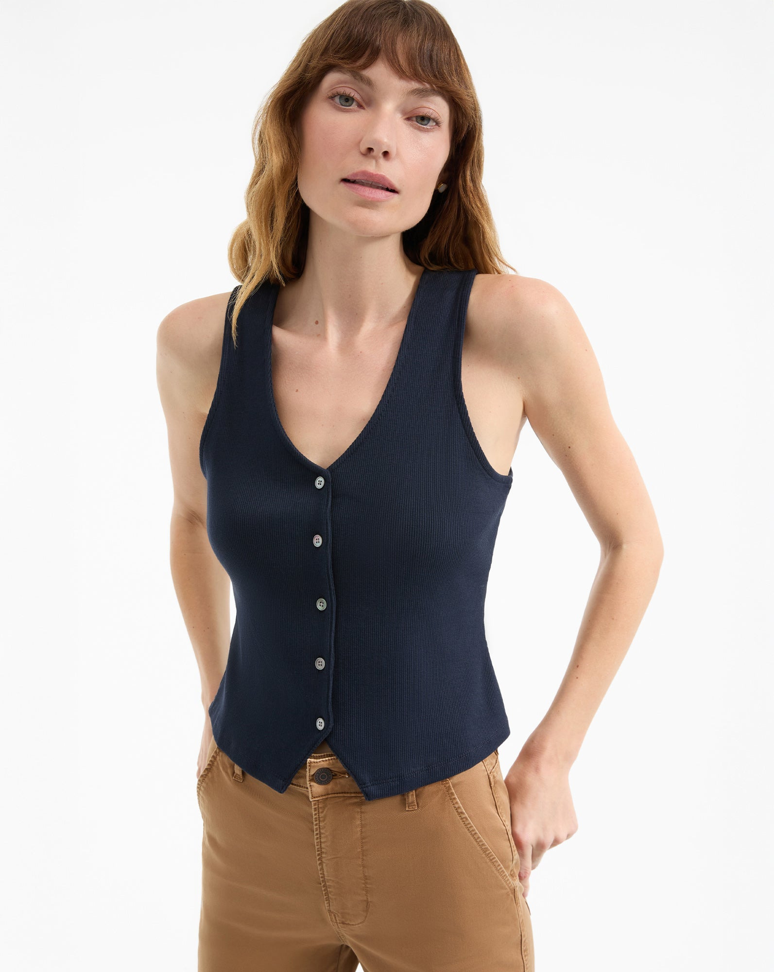HOORNE BUTTON-DOWN TANK TOP - 2