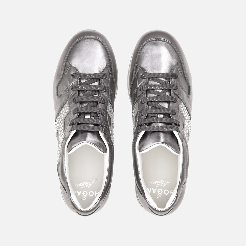 Maxi H222 Sneakers Hogan Atelier Silver White 4
