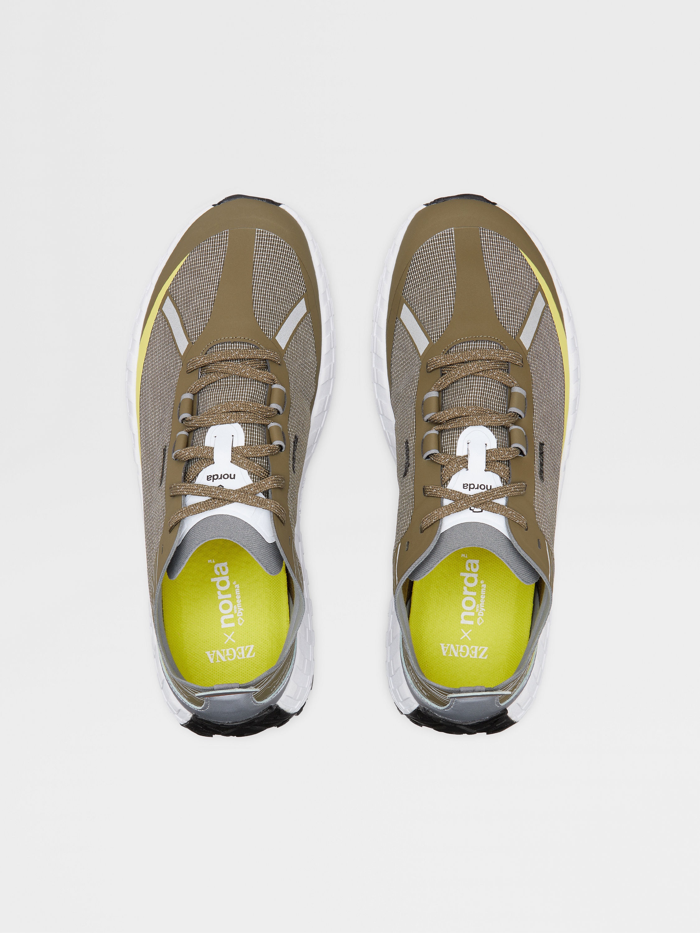 ZEGNA X NORDA™ OLIVE GREEN LOW TOP RUNNING SNEAKERS - 5