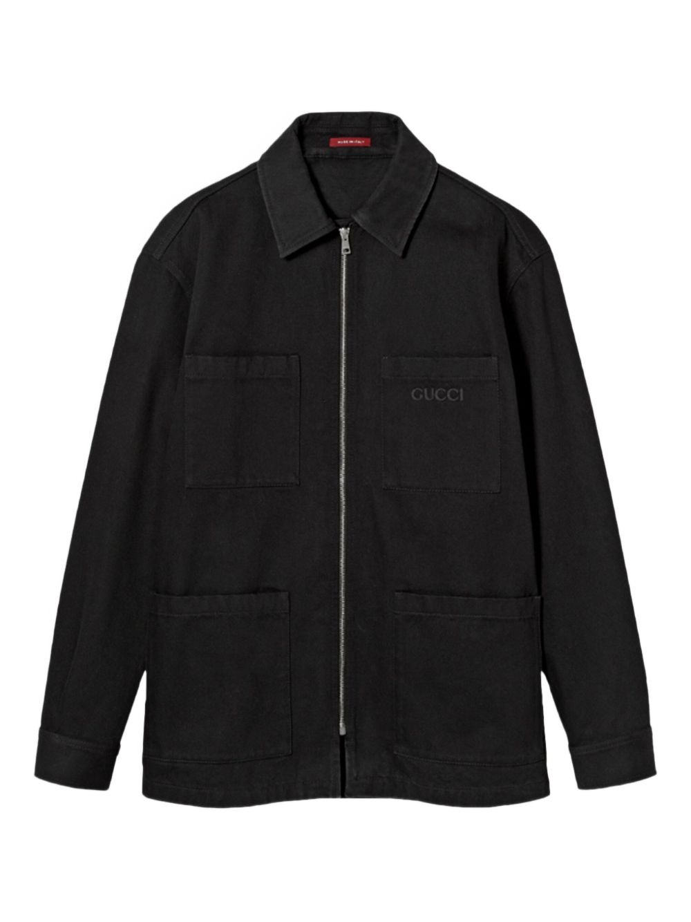 zip-front patch-pocket jacket - 1