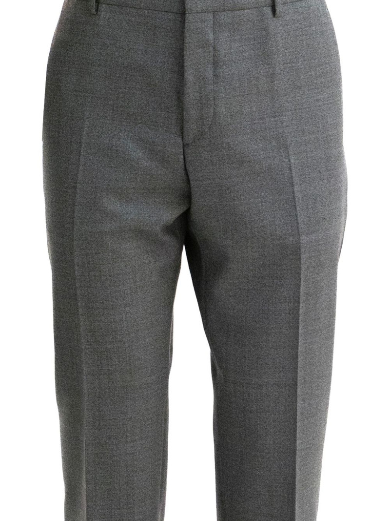 Prada cuffed-hem wool trousers outlook