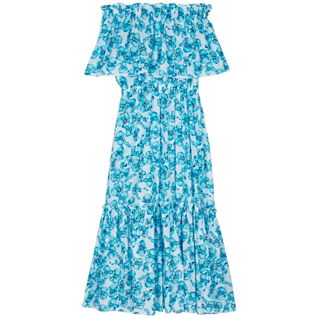 Women Off the Shoulder Long Dress Orchidees - 2