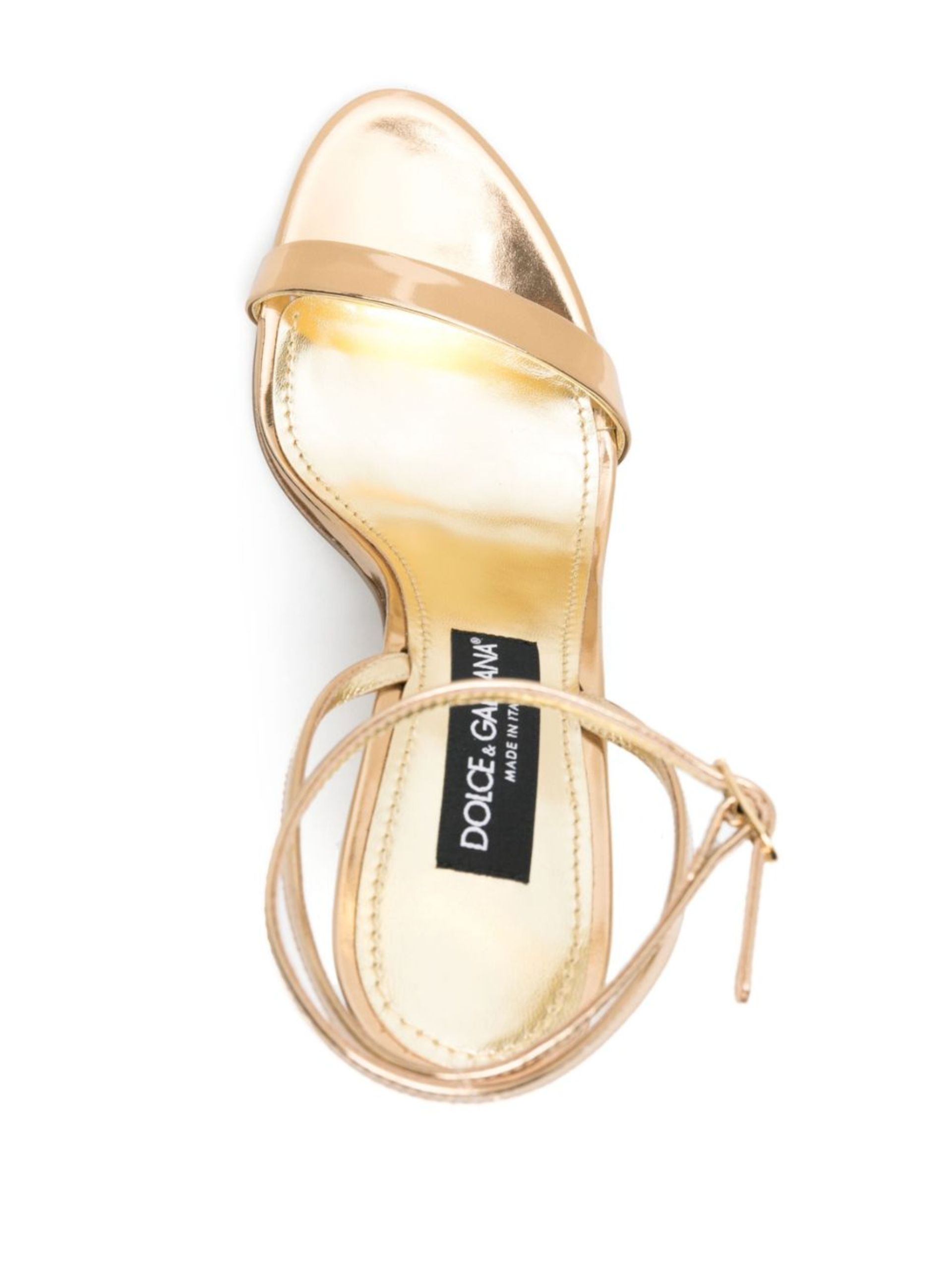 Gold-Tone 105 DG Cross Leather Sandals - 4