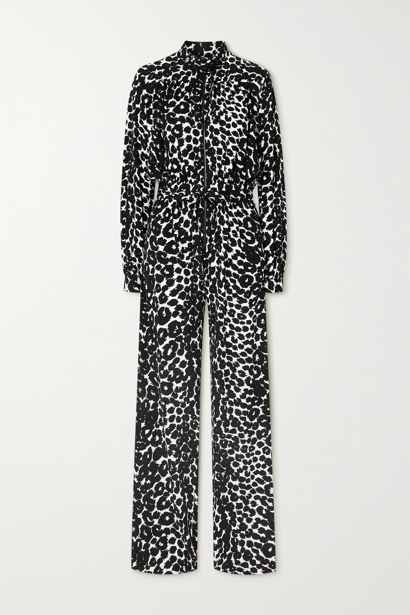 Leopard-print jersey jumpsuit - 1