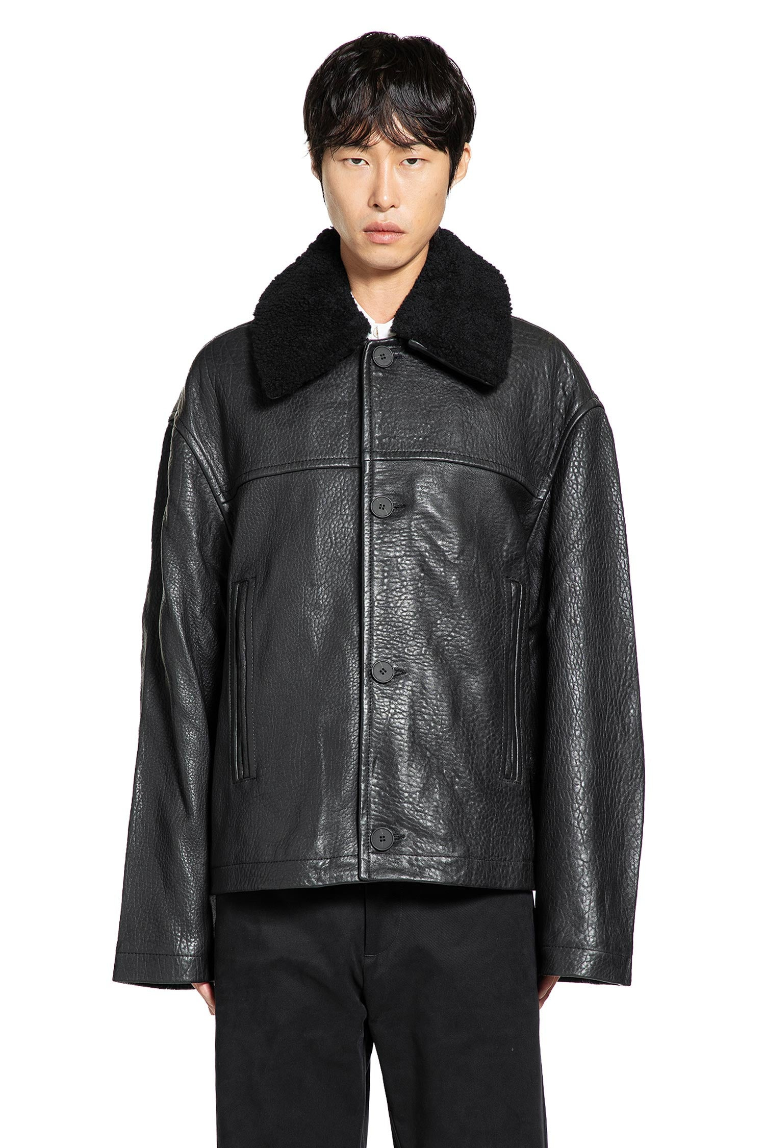 Shearling Collar Jacket - 1