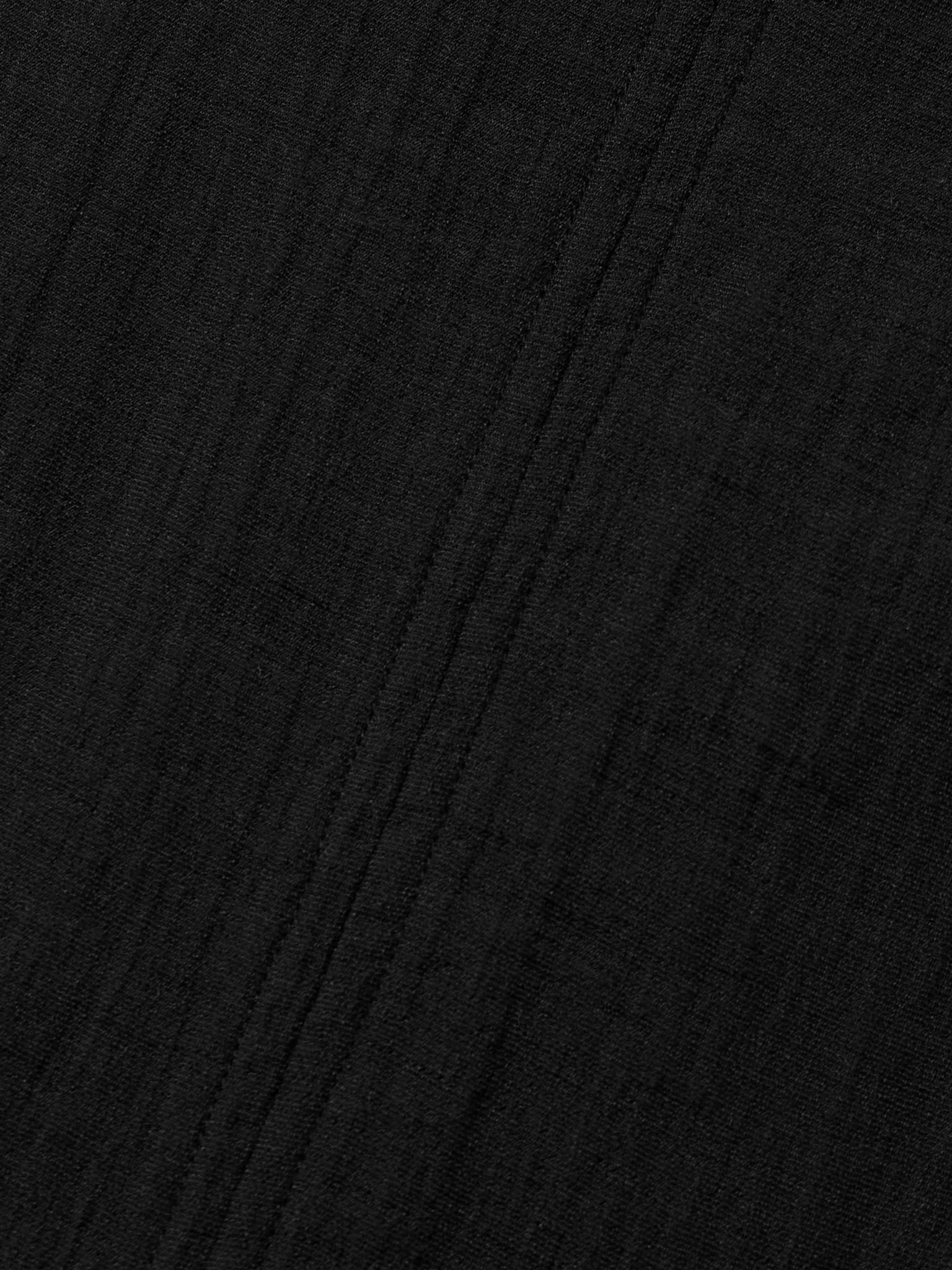 Evelyn tie-back crinkled-voile maxi dress Black - 4