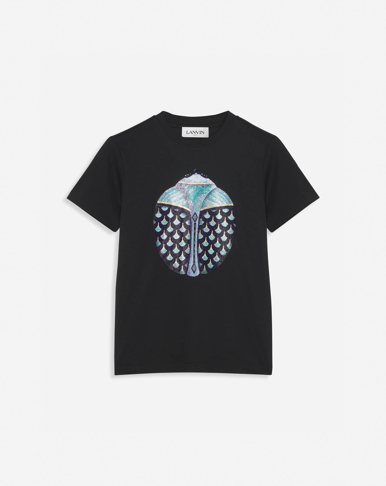 T-SHIRT WITH LANVIN PARIS EMBROIDERY - 1