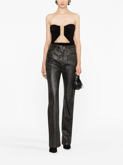 Heron Preston high-waisted leather trousers outlook
