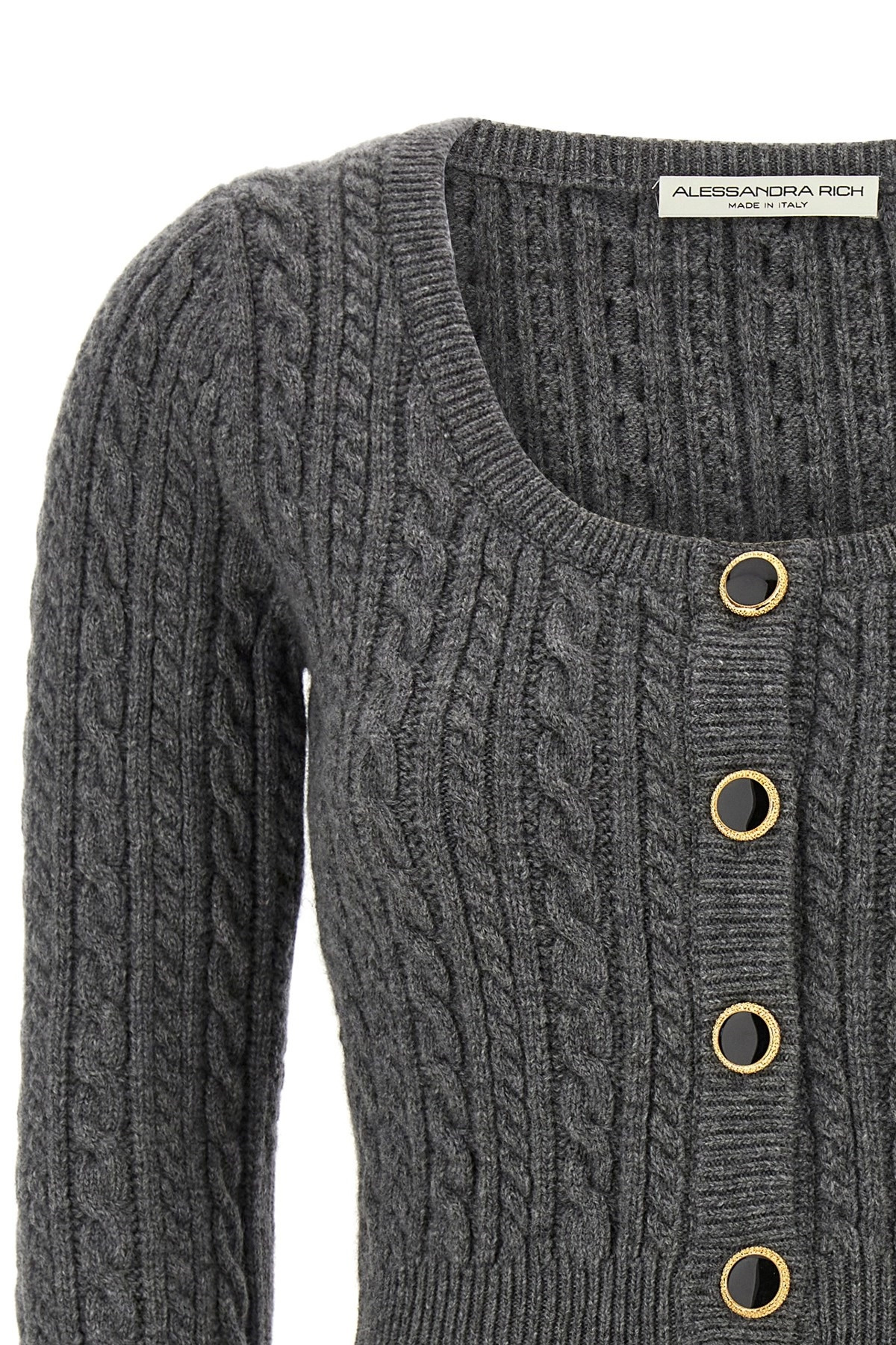 Cropped wool cardigan - 4