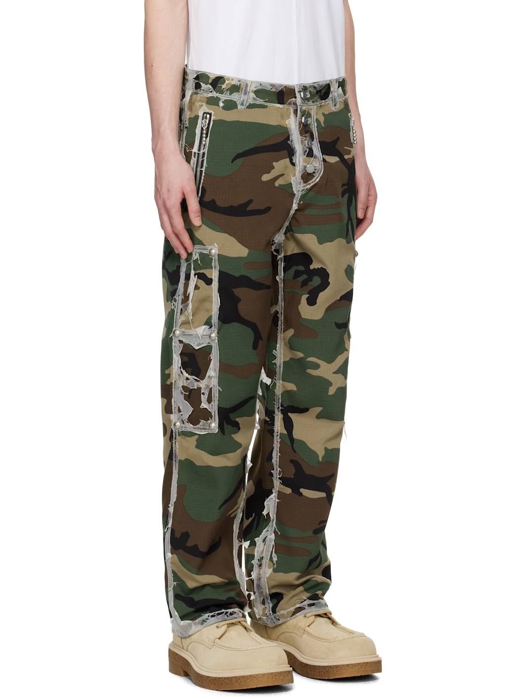 Khaki Burnt Bio Army Cargo Pants - 2
