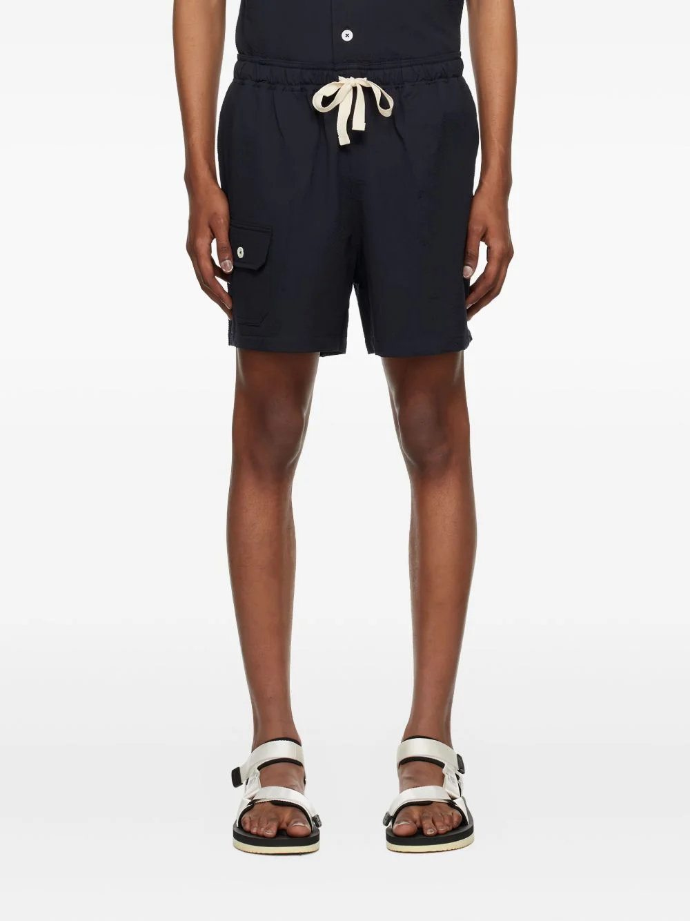 textured pocket shorts - 1