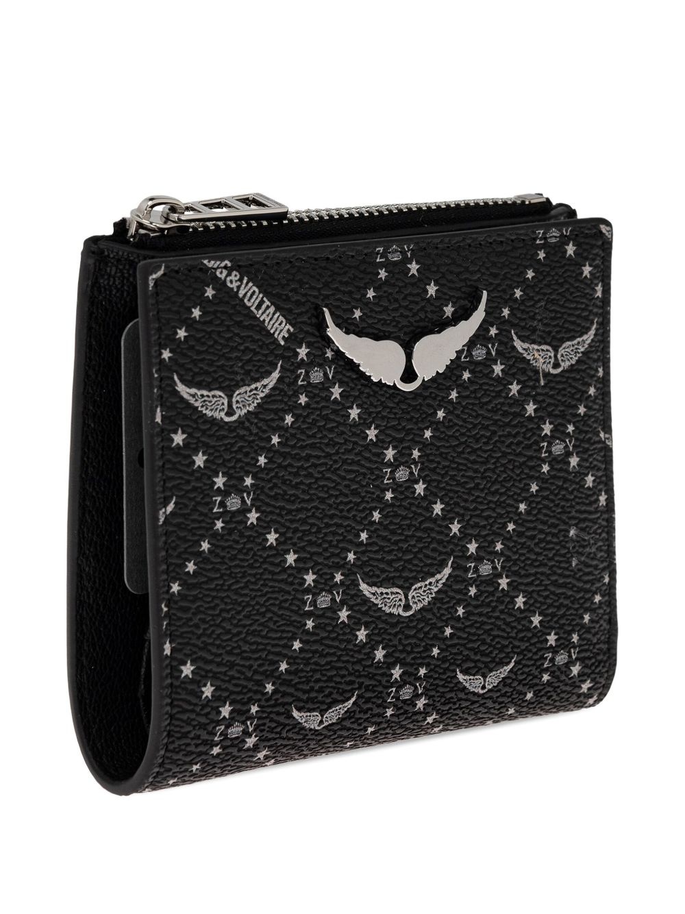 wings-plaque zip-around wallet - 3