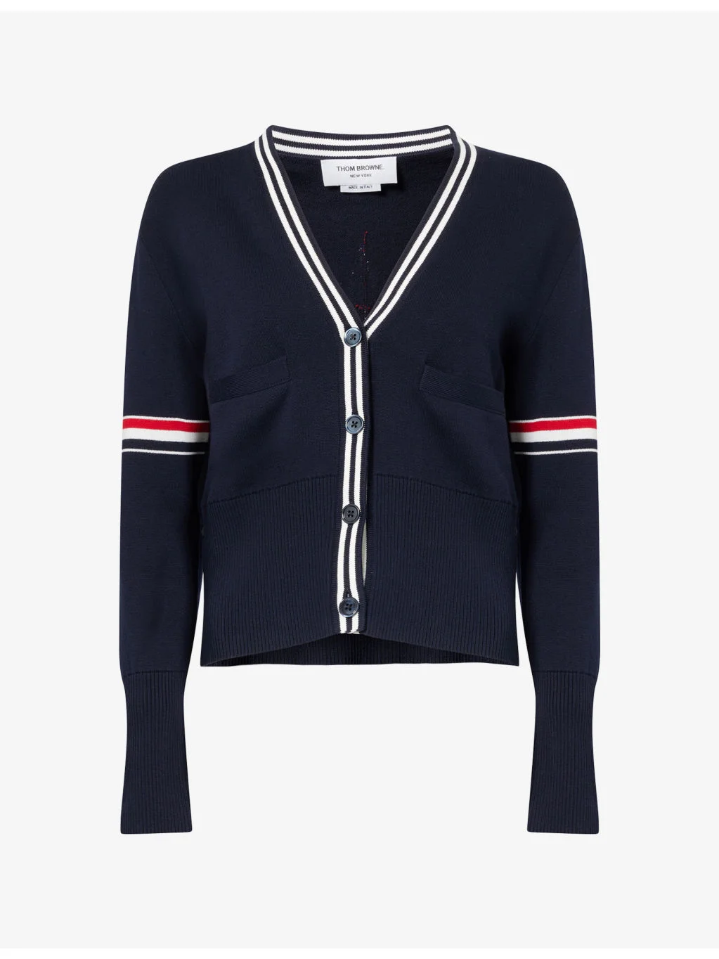 Sailboat Striped Cotton Cardigan - 1