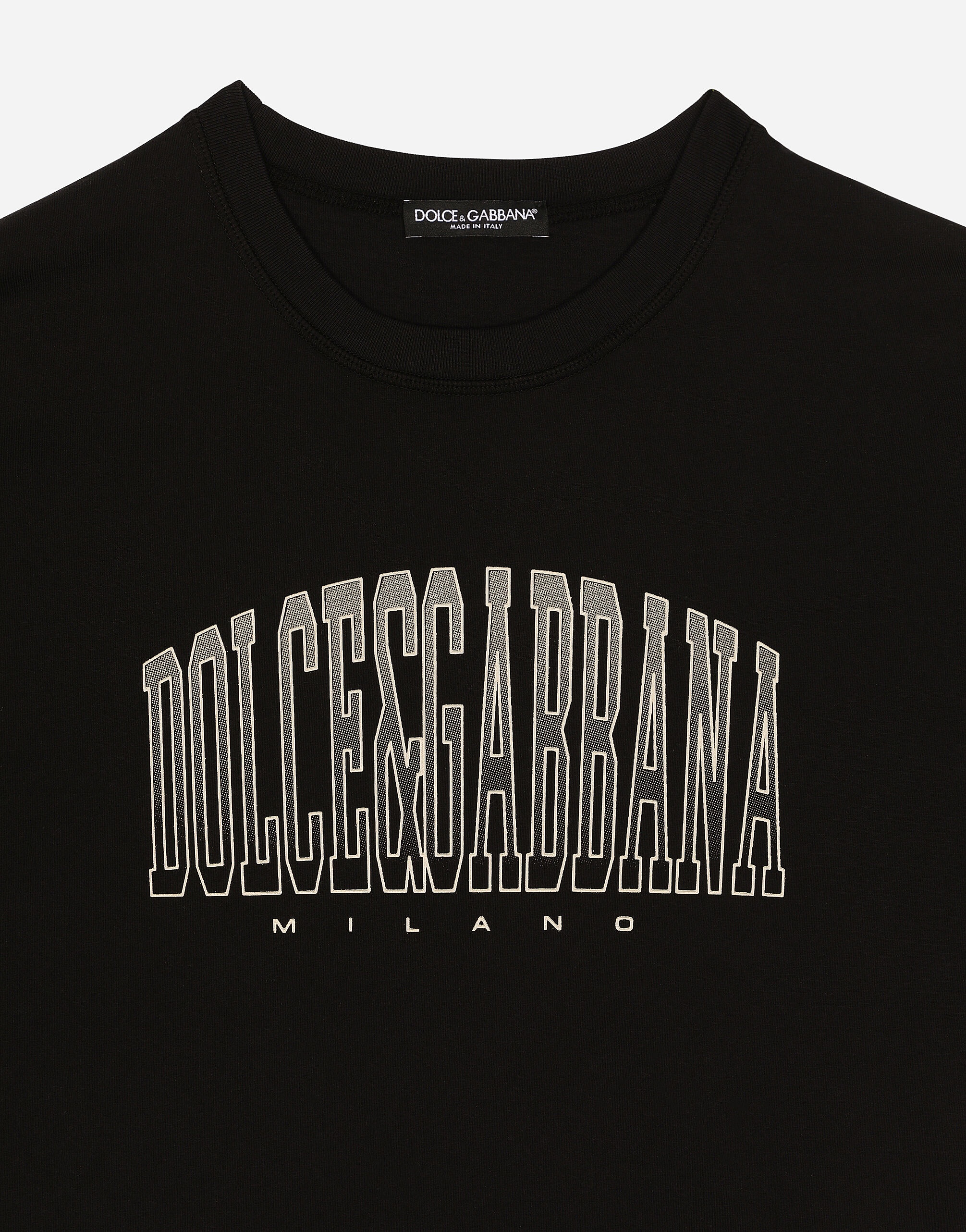 Cotton T-shirt with Dolce&Gabbana logo print - 4