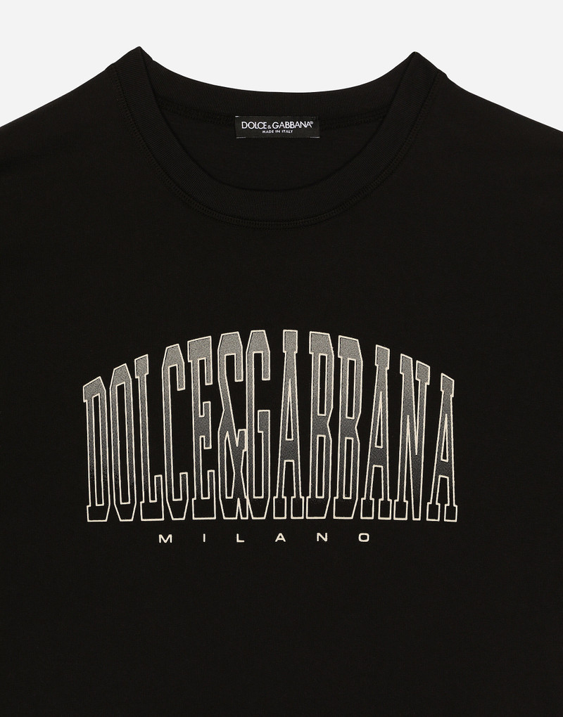 Cotton T-shirt with Dolce&Gabbana logo print 4