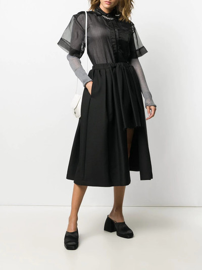 Comme des Garçons Comme des Garçons pleated high-low skirt  outlook