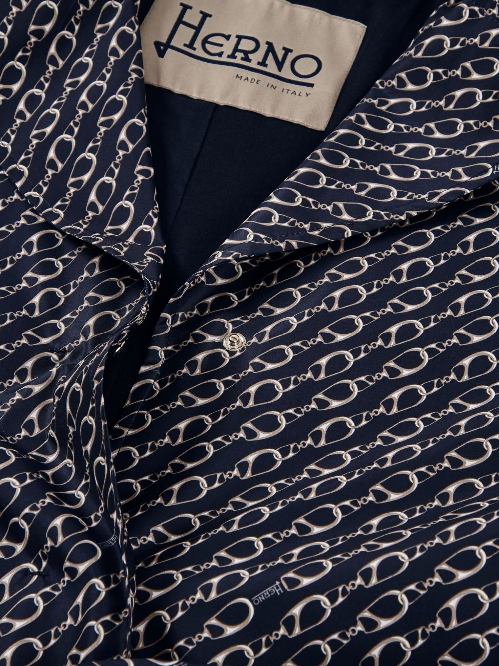 chain-print belted trench coat - 3
