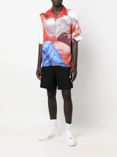 Diesel x Tom of Finland Foundation graphic-print satin shirt outlook