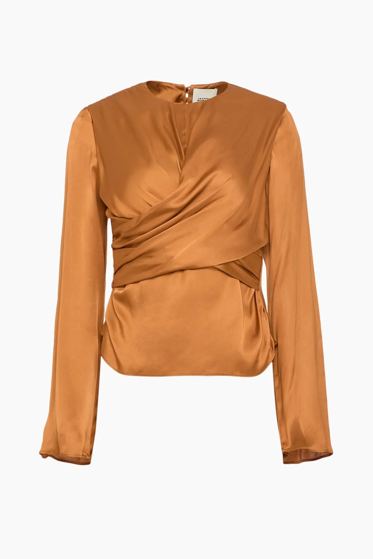 Neame Satin Top in Caramel - 1