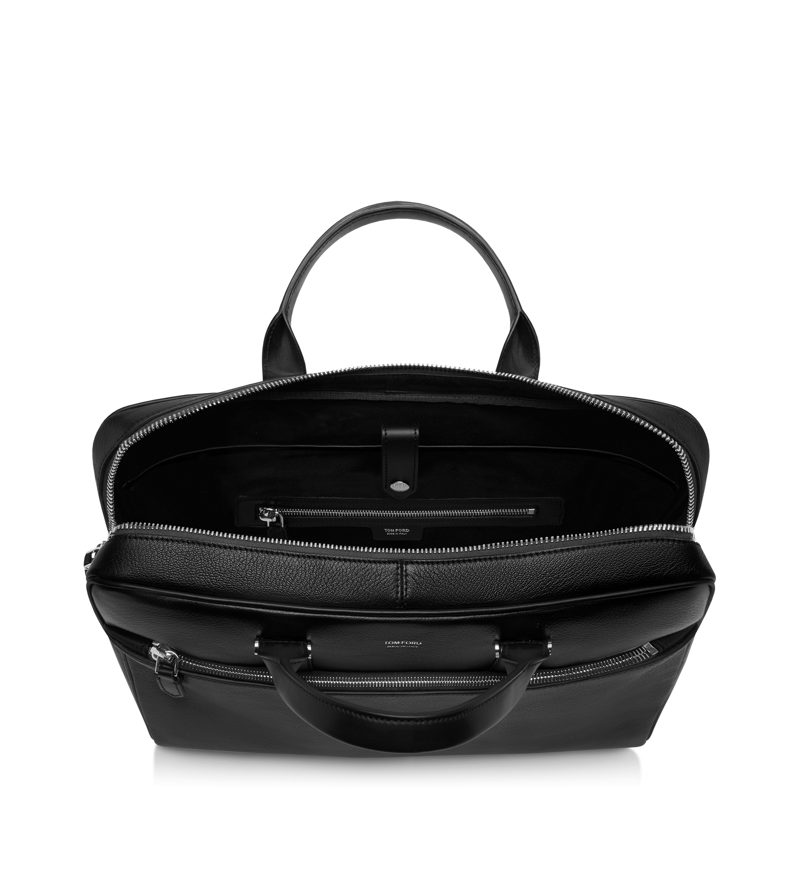 GRAIN LEATHER SLIM BRIEFCASE - 4