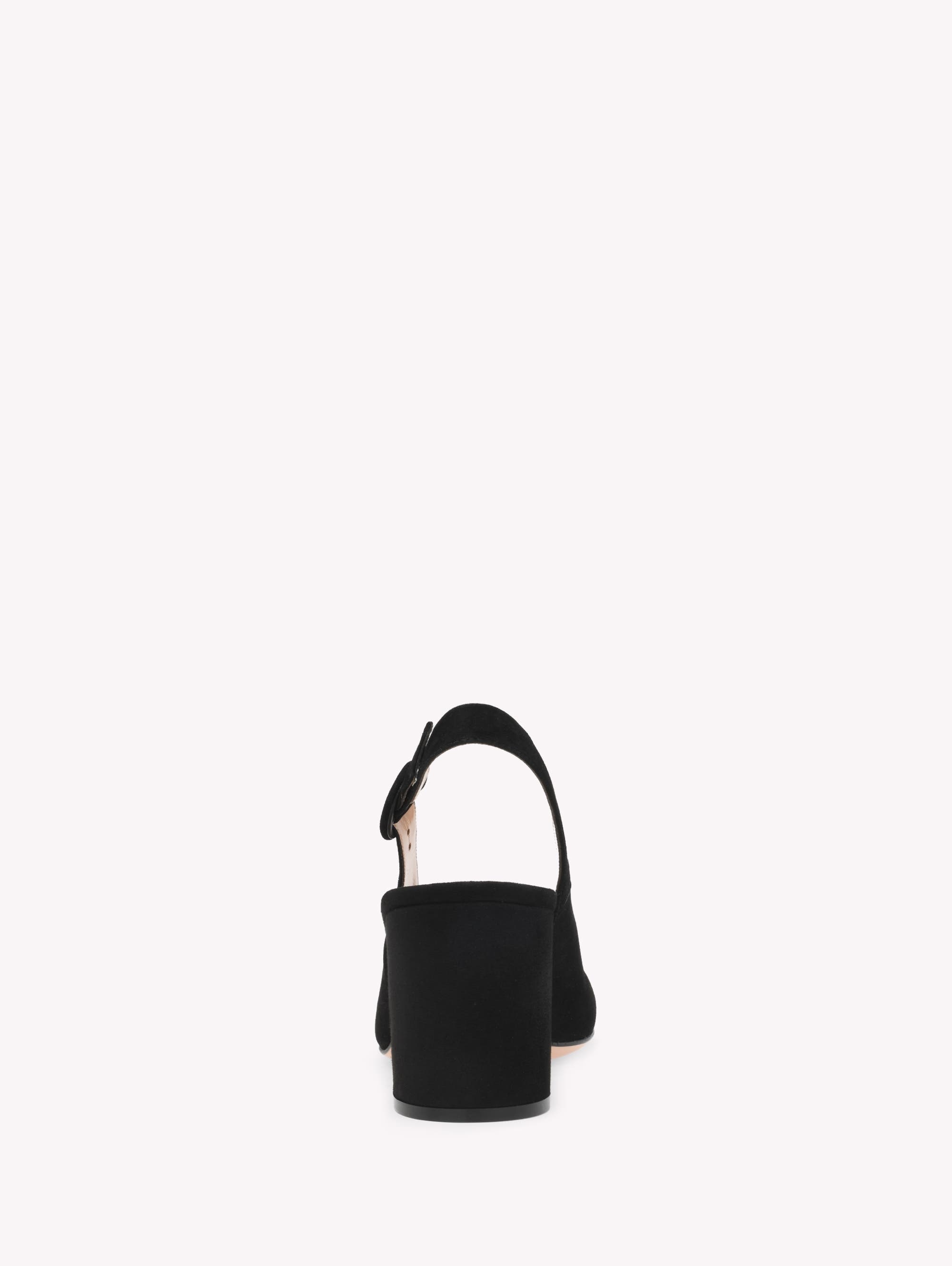 Gianvito Rossi Joelle Sling Pump in Black Suede at Nordstrom - 4