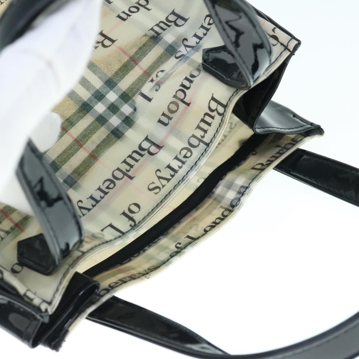 Burberry Nova Check Hand Bag Nylon Beige - 6
