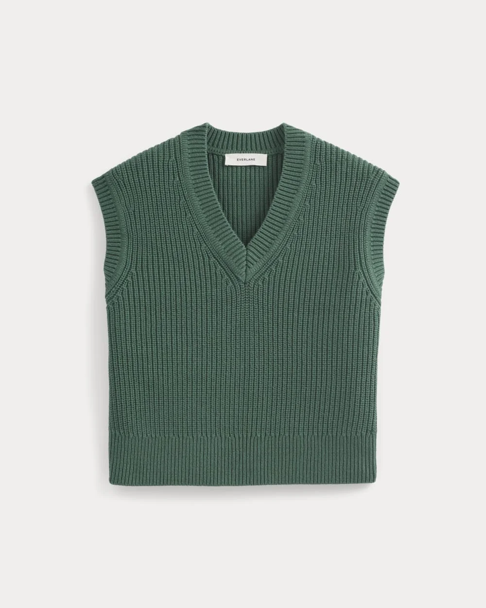 RIBBED V-NECK VEST IN EVERYDAY COTTON - 1
