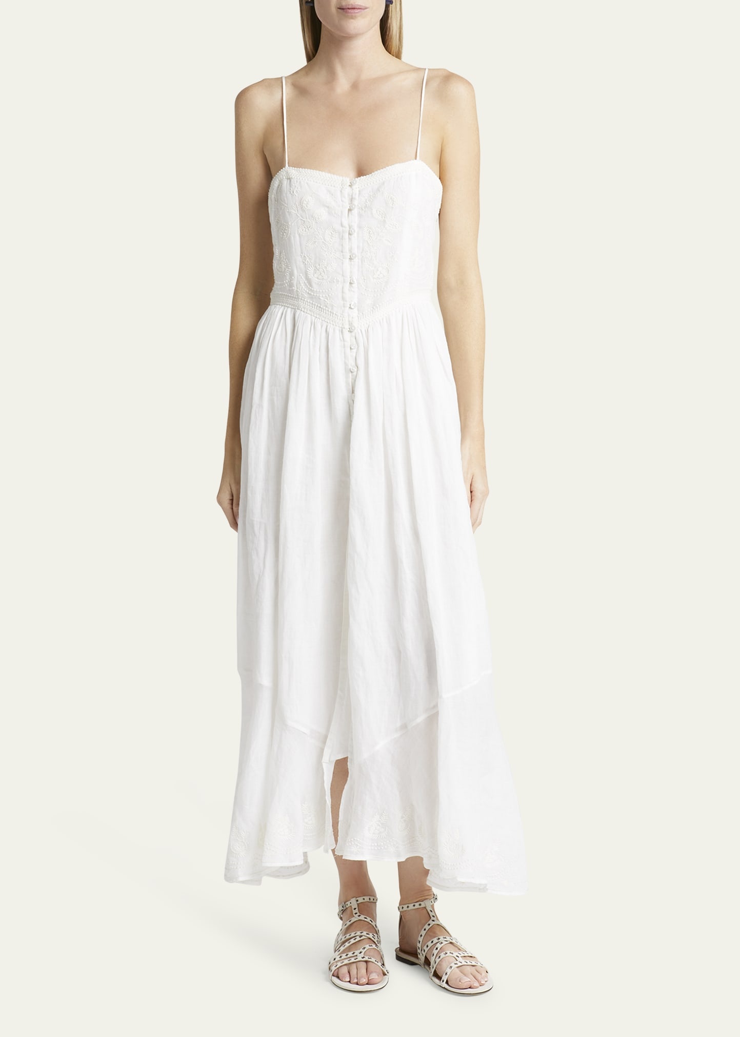 Erika Embroidered Sleeveless Maxi Dress - 2