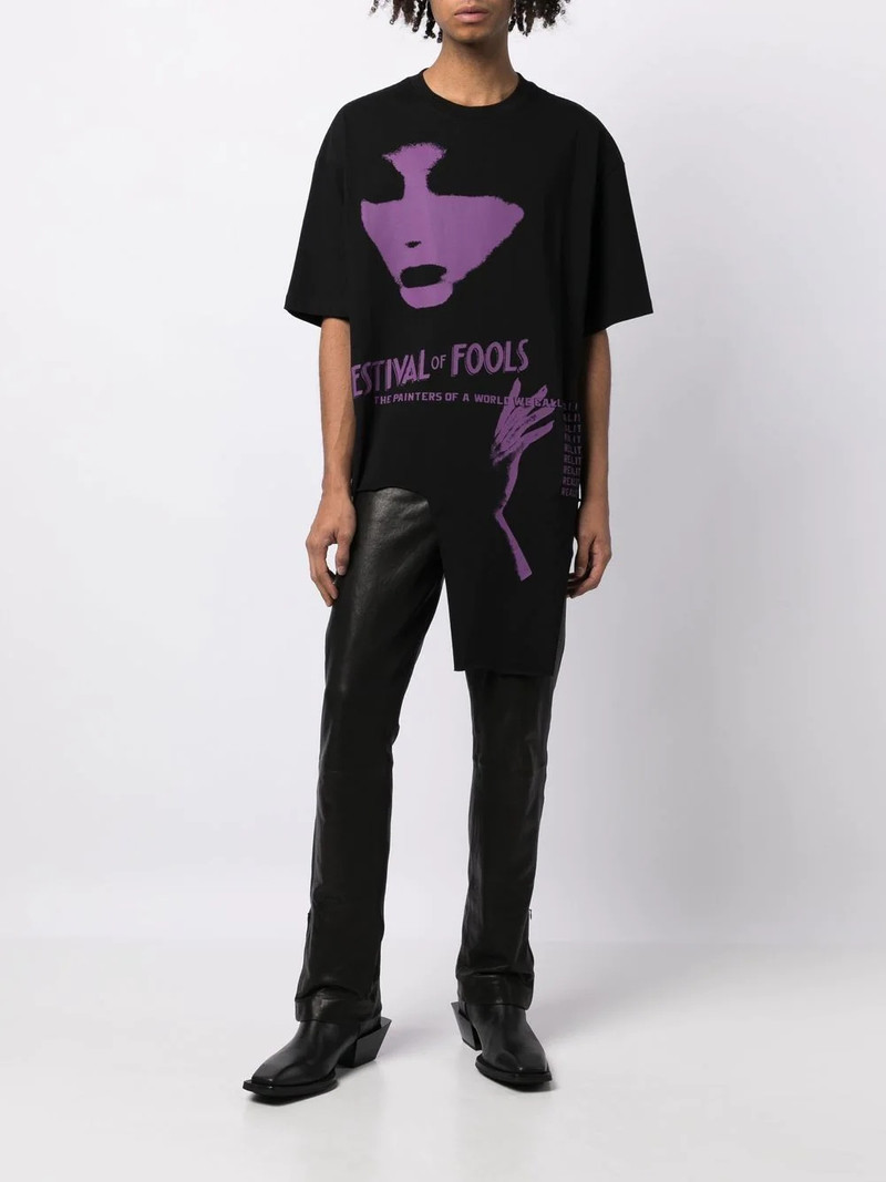 Raf Simons graphic print cotton T-shirt outlook
