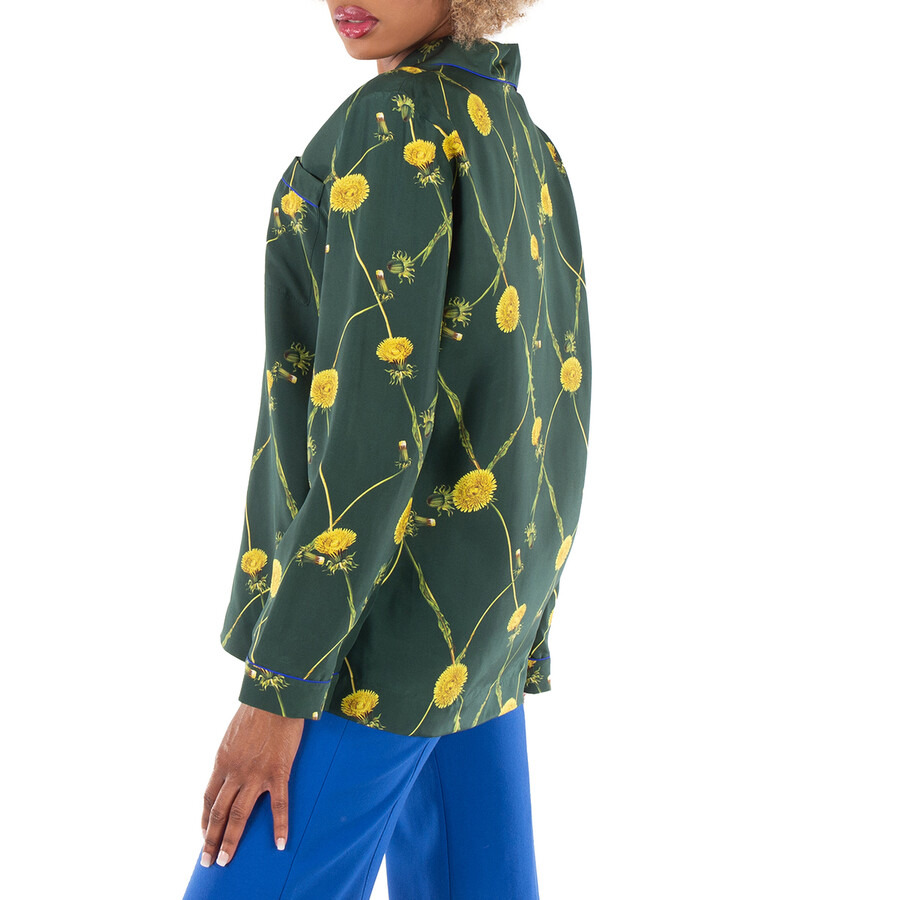 Burberry Dandelion-Print Silk Pyjama Shirt - 2