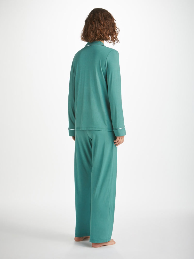 Women's Pyjamas Lara Micro Modal Stretch Teal - 4