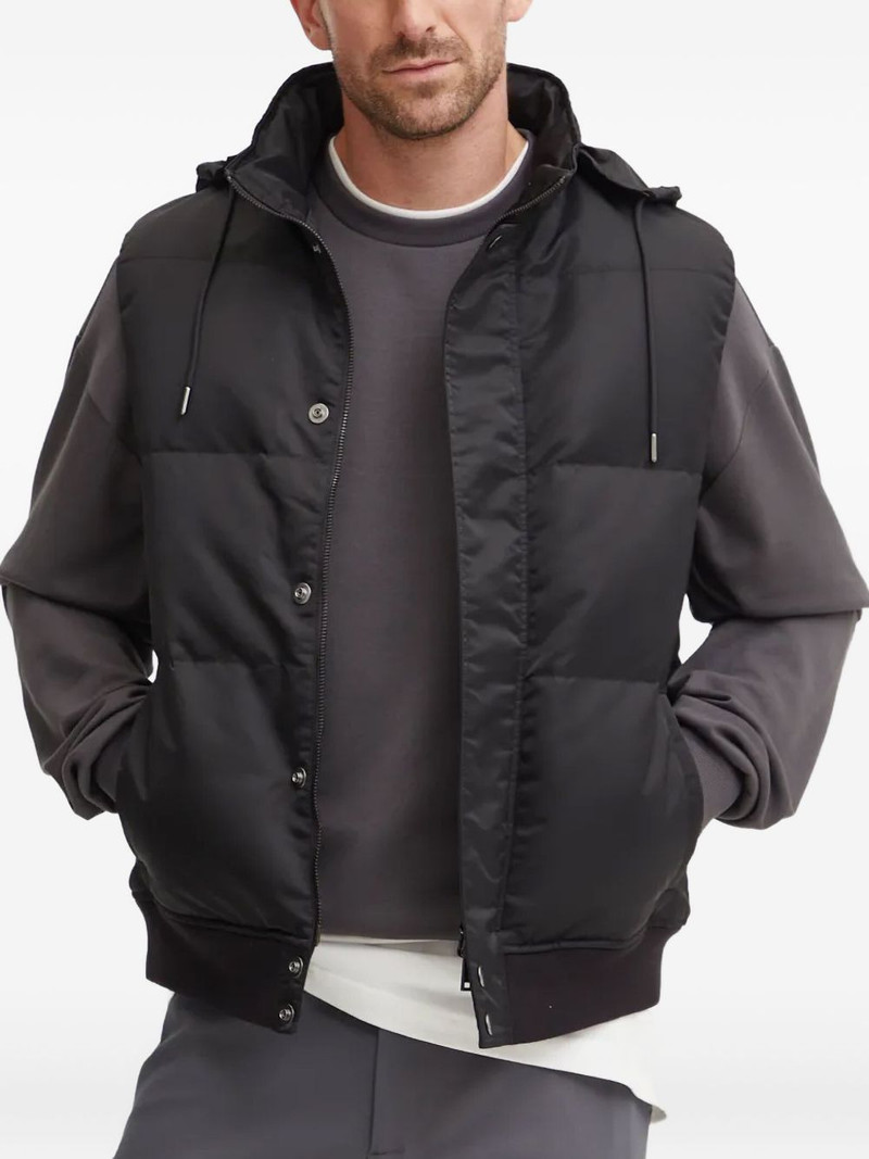 hooded zip-up gilet 1