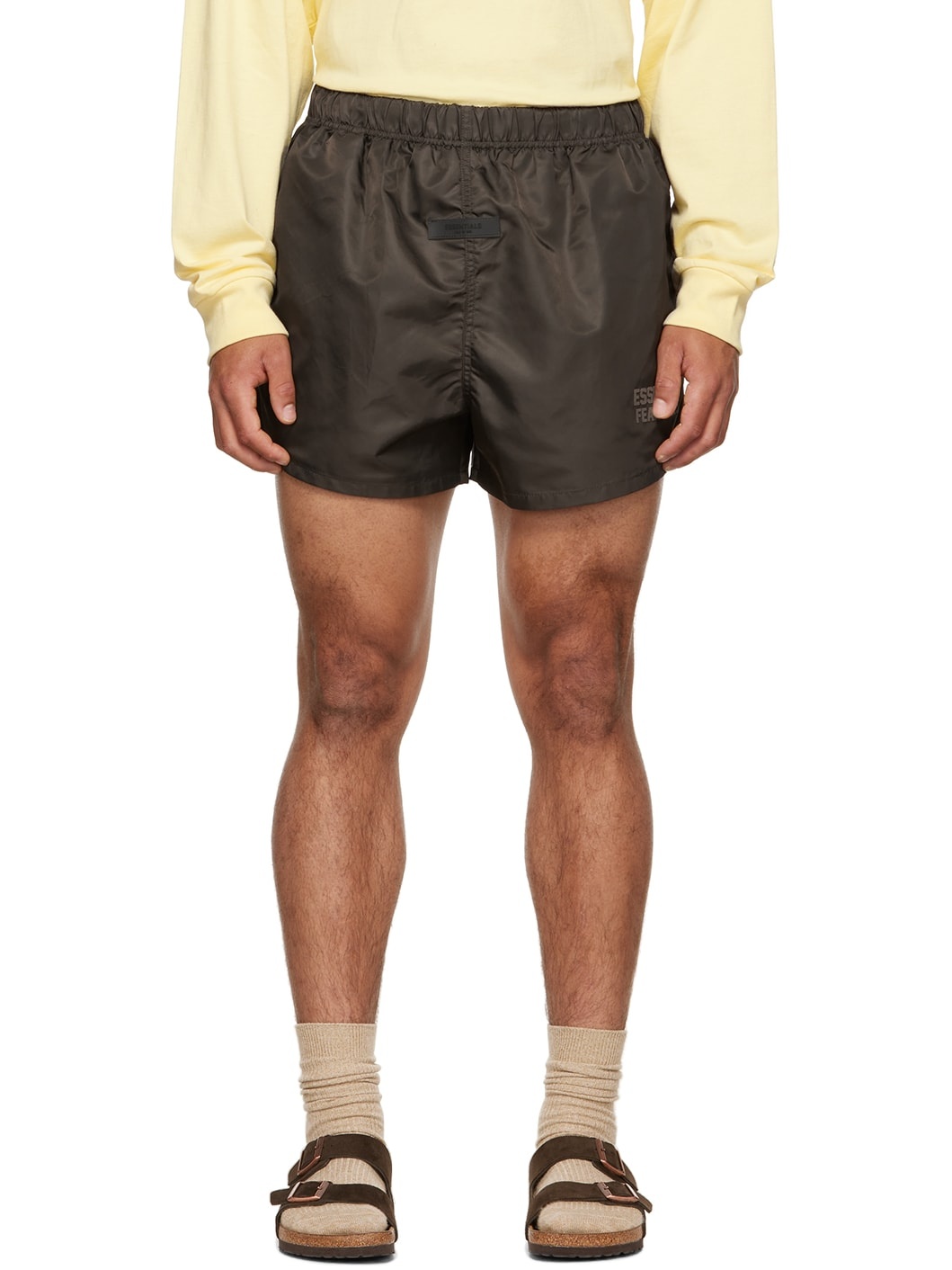 Gray Nylon Shorts - 1