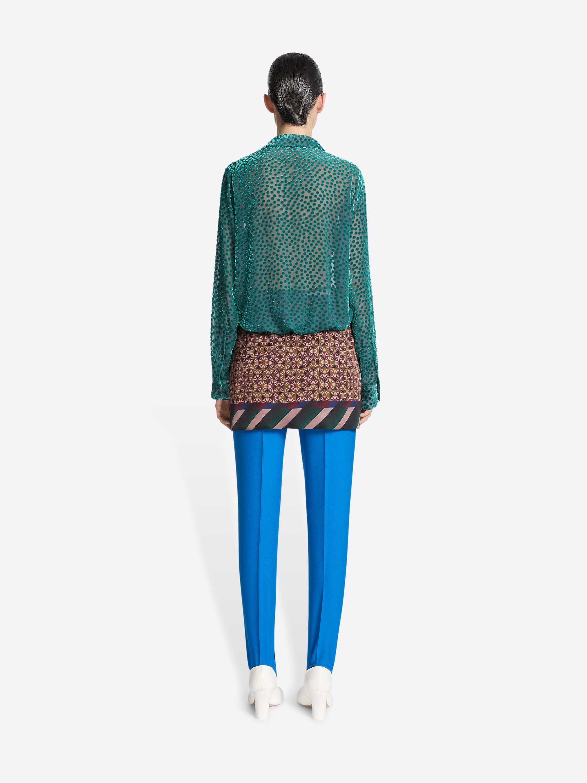 PRINTED WRAP SKIRT - 4