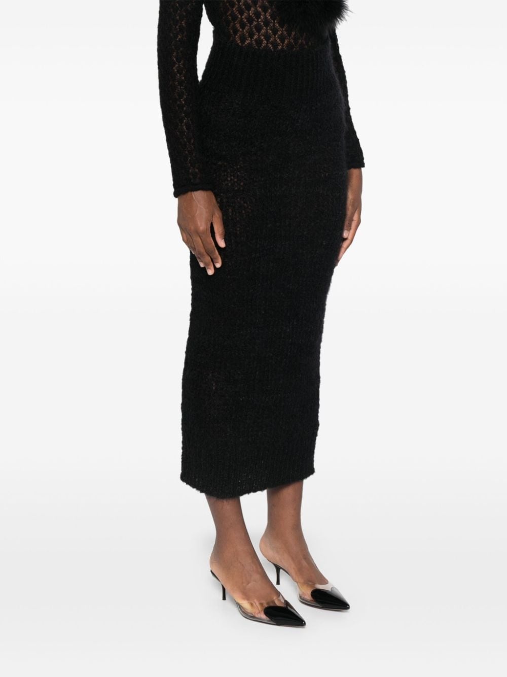 chunky-knit midi skirt - 3