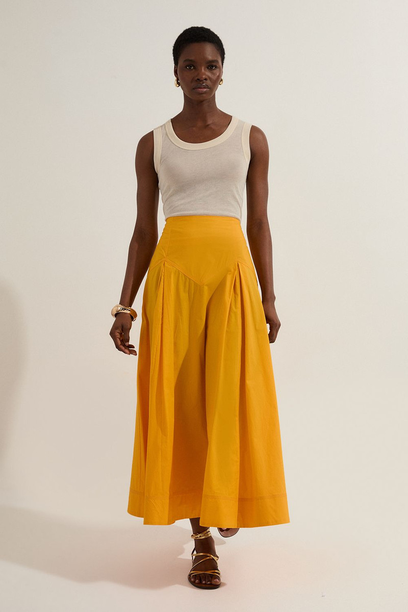 Cotton Woven Prom Skirt With Dropped Waist Detail 1