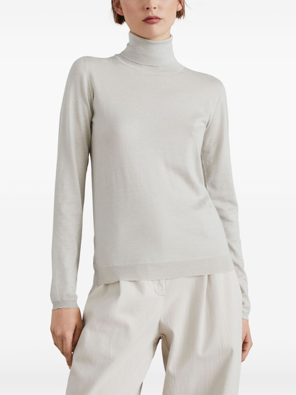 roll-neck long-sleeve jumper - 3
