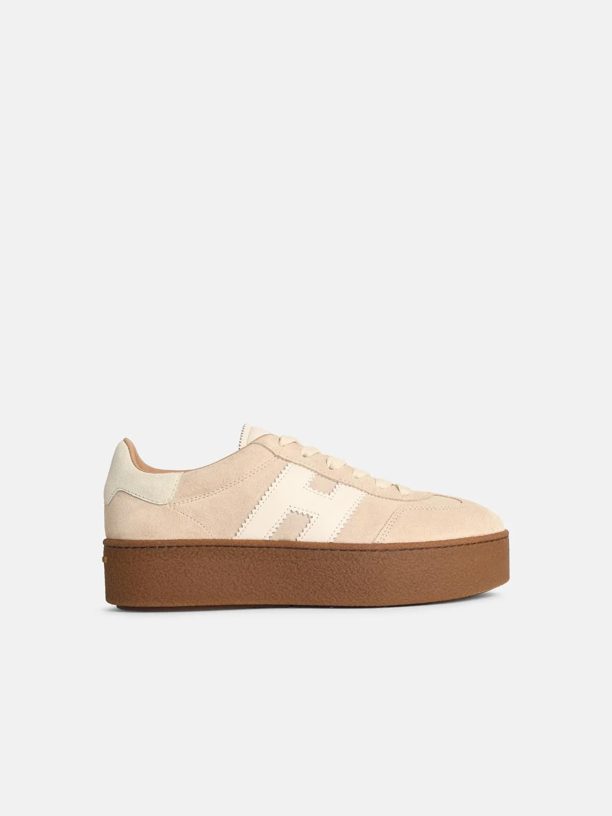 'H681' BEIGE SUEDE SNEAKERS - 1
