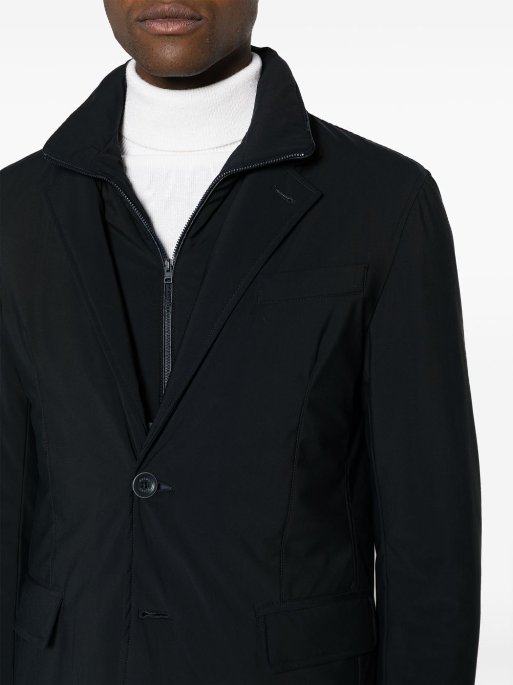 high-neck button-up jacket - 5