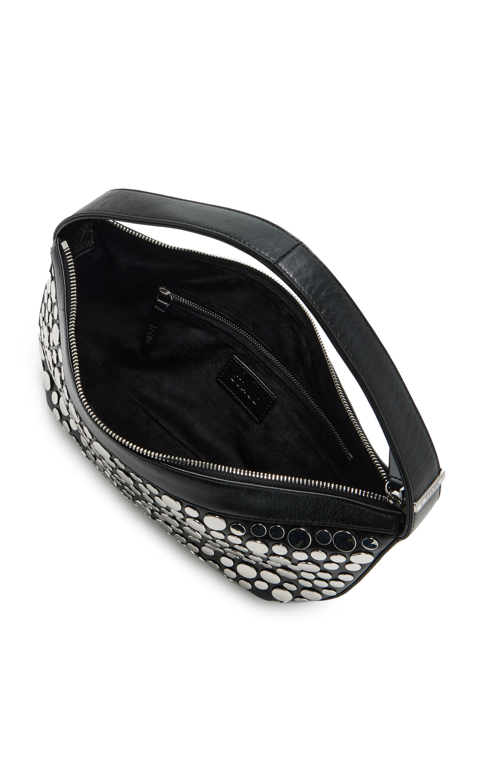Demy Studded Leather Shoulder Bag black - 6