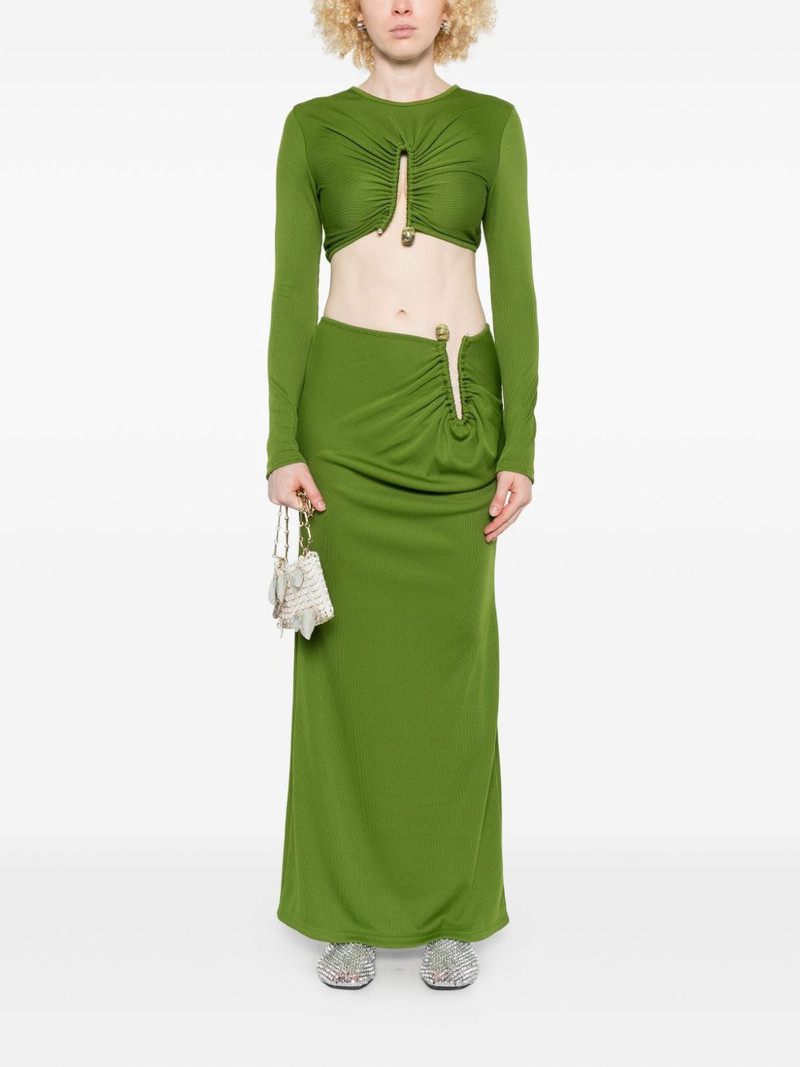 CHRISTOPHER ESBER ribbed gathered-effect skirt outlook