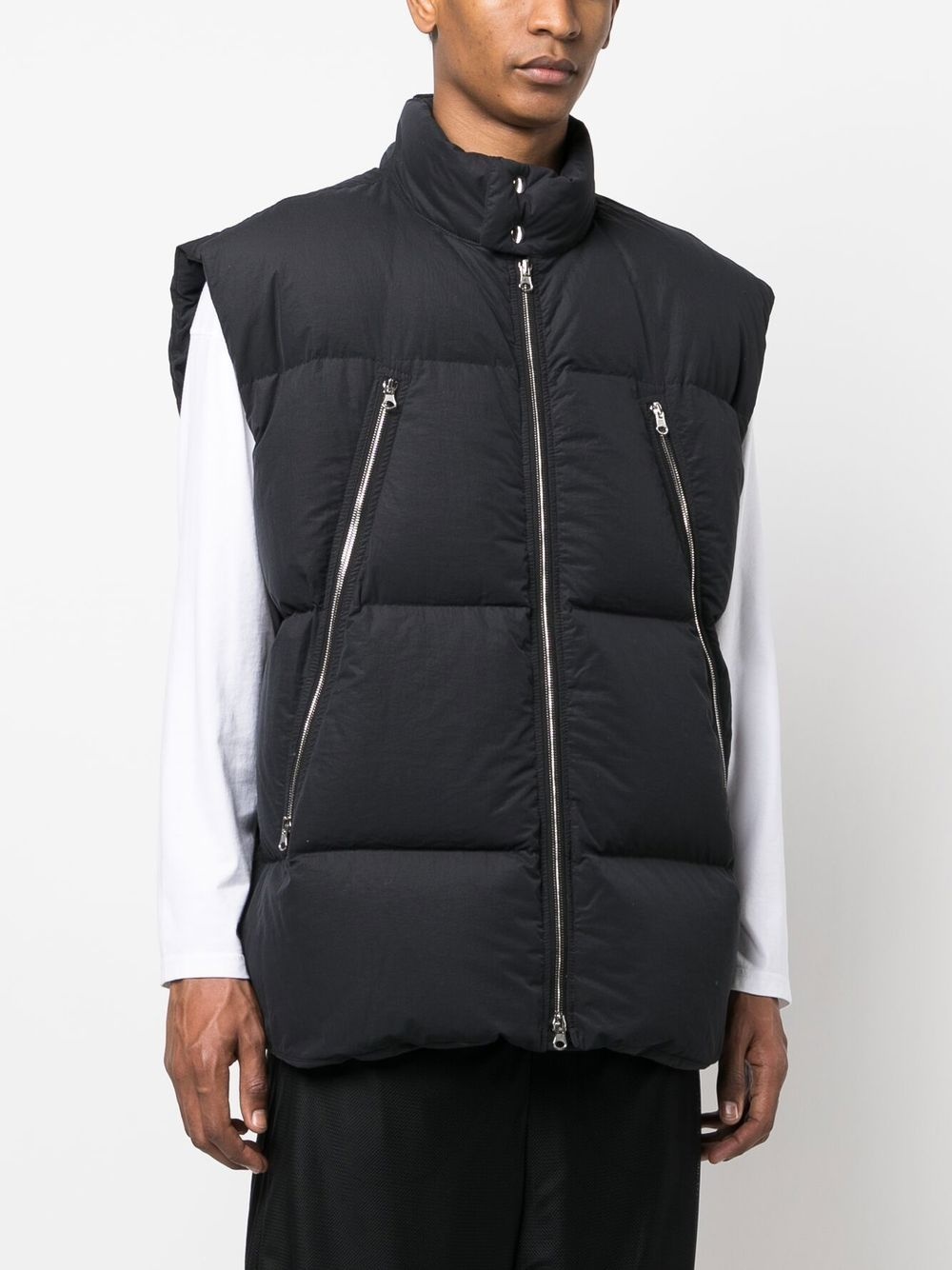 high-neck padded gilet - 3