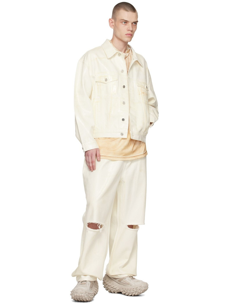 We11done White Foil Coated Jeans outlook